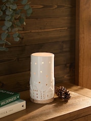 Natural Ceramic House Hurricane Candle Holder - Image 1 of 4
