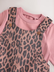 Hellbraun Leopard-Print - Baby-Set aus Langarmbody und Latzhose (0 Monate bis 2 Jahre) - Bild 5 von 8