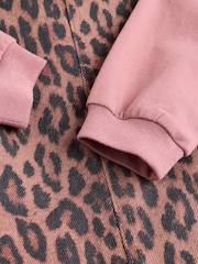 Hellbraun Leopard-Print - Baby-Set aus Langarmbody und Latzhose (0 Monate bis 2 Jahre) - Bild 6 von 8