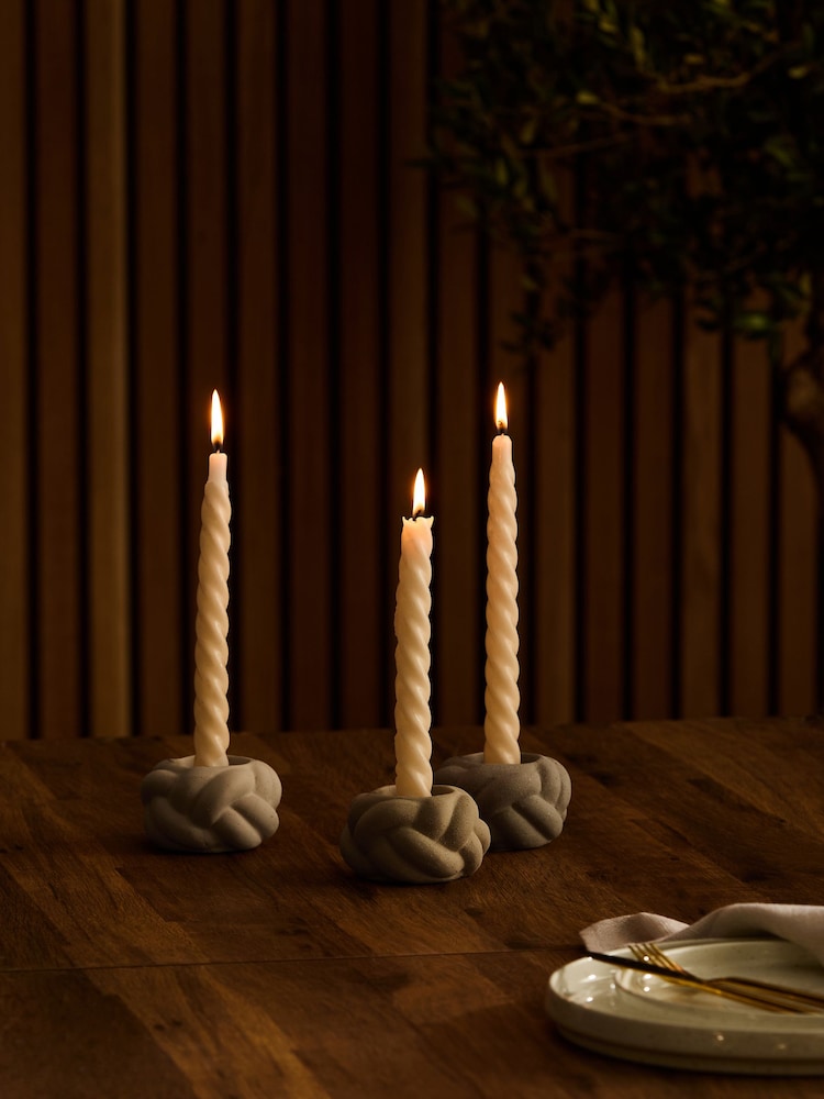 Set of 3 Knot Tea Light Candle Holders - صورة 2 من 6