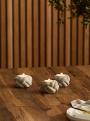 Set of 3 Knot Tea Light Candle Holders - صورة 3 من 6