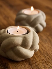 Set of 3 Knot Tea Light Candle Holders - صورة 5 من 6