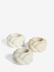 Set of 3 Knot Tea Light Candle Holders - صورة 6 من 6