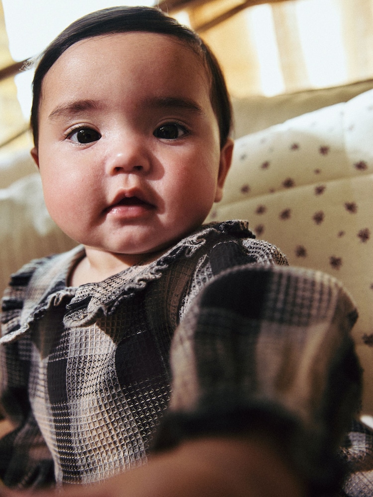 Grey/White Check Baby Bloomer Romper with Tights Set (0mths-3yrs) - Image 3 of 10