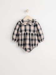 Grey/White Check Baby Bloomer Romper with Tights Set (0mths-3yrs) - Image 7 of 10