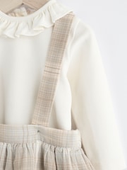 Grey Check Baby Tiered Skirt Long Sleeve 100% Cotton Bodysuit and Tights Set (0mths-2yrs) - Image 7 of 12