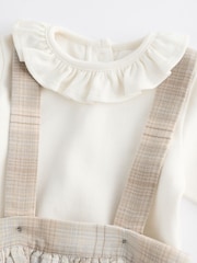 Grey Check Baby Tiered Skirt Long Sleeve 100% Cotton Bodysuit and Tights Set (0mths-2yrs) - Image 8 of 12