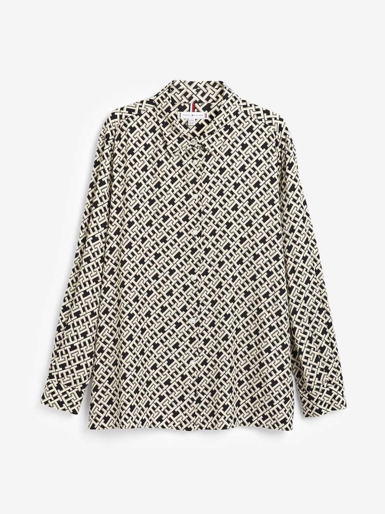 Tommy Hilfiger Black Fluid Shirt - Image 5 of 5 Tommy Hilfiger Black Fluid Shirt - Image 5 of 5