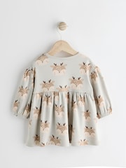 Mint Green Deer Print Christmas Baby Jersey 100% Cotton Dress With Tights Set (0mths-2yrs) - Image 1 of 8