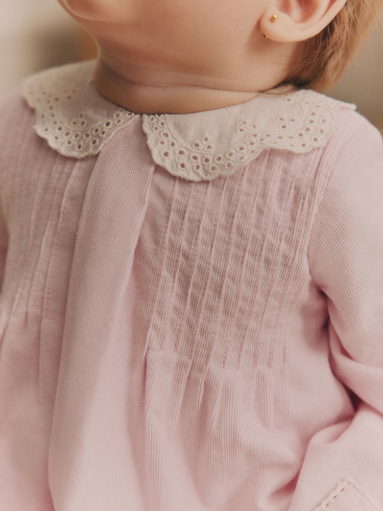 Pink - Gewebtes Babykleid mit Kragen und Strumpfhose (0 M.–2 J.) - Bild 2 von 11 Pink - Gewebtes Babykleid mit Kragen und Strumpfhose (0 M.–2 J.) - Bild 2 von 11