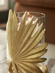Gold Palm Hurricane Candle Holder - Image 3 of 5
