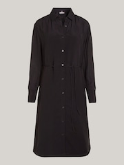 Tommy Hilfiger Black Fluid Viscose Crepe Knee Dress - Image 5 of 6