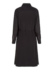 Tommy Hilfiger Black Fluid Viscose Crepe Knee Dress - Image 6 of 6