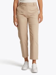 Tommy Hilfiger Cream Slim Straight Leg Chinos Trousers - Image 1 of 6