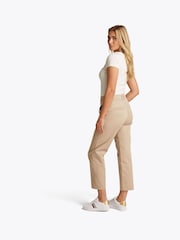 Tommy Hilfiger Cream Slim Straight Leg Chinos Trousers - Image 4 of 6