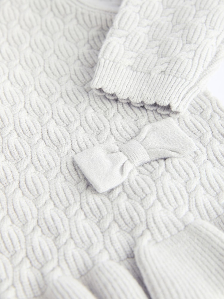 Grey 3D Bows - Babyset met gebreide trui en legging (0mnd-2jr) - Image 14 of 15