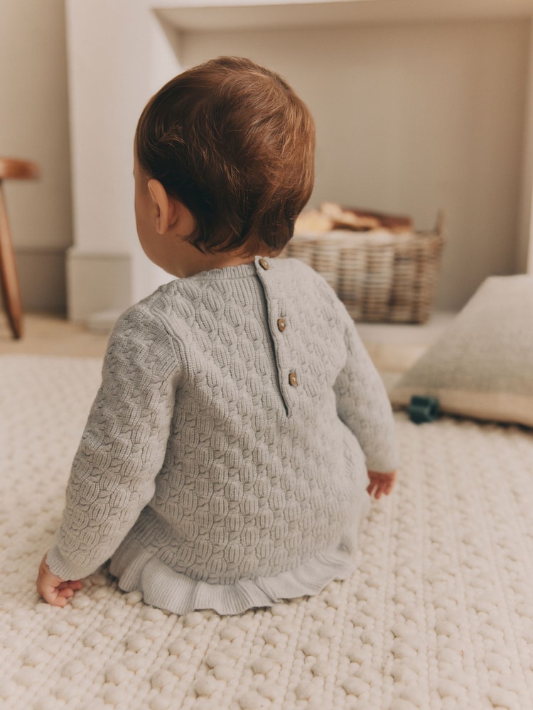 Grey 3D Bows - Babyset met gebreide trui en legging (0mnd-2jr) - Image 3 of 15
