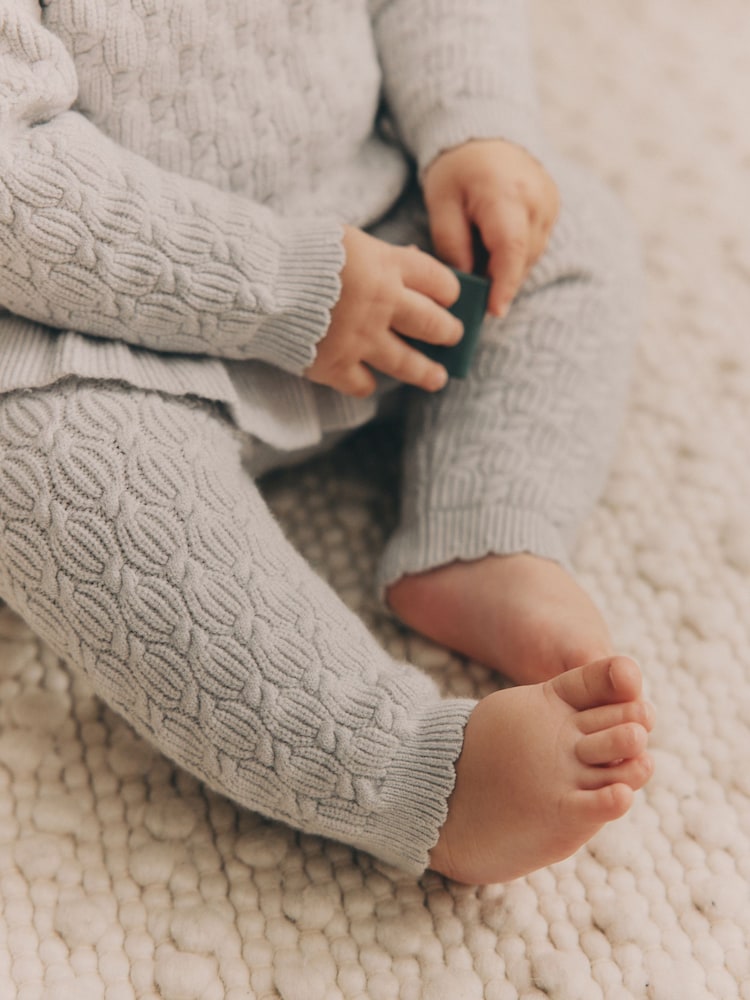 Grey 3D Bows - Babyset met gebreide trui en legging (0mnd-2jr) - Image 5 of 15