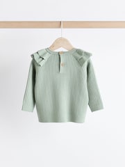 Sage Green Knitted Baby Jumper & Leggings Set (0mths-2yrs) - Image 4 of 11