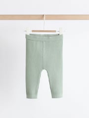 Sage Green Knitted Baby Jumper & Leggings Set (0mths-2yrs) - Image 5 of 11