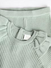 Sage Green Knitted Baby Jumper & Leggings Set (0mths-2yrs) - Image 8 of 11