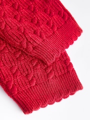 Red 3D Bows Baby Knitted 100% Cotton Jumper And Leggings Set (0mths-2yrs) - Image 11 of 11