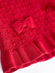 Red 3D Bows Baby Knitted 100% Cotton Jumper And Leggings Set (0mths-2yrs) - Image 9 of 11