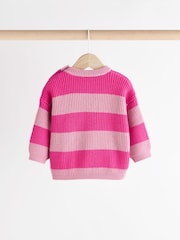 Pink Stripe Knitted Baby Jumper & Leggings Set (0mths-2yrs) - Image 7 of 13