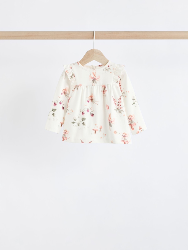 Rose/Vert/Blanc Fleuri Fairy - Ensemble 6 pièces haut à manches longues et legging bébé (0mois-3ans) - Image 10 of 17