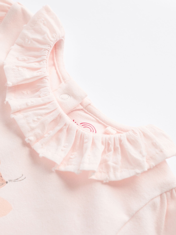Rose/Vert/Blanc Fleuri Fairy - Ensemble 6 pièces haut à manches longues et legging bébé (0mois-3ans) - Image 12 of 17