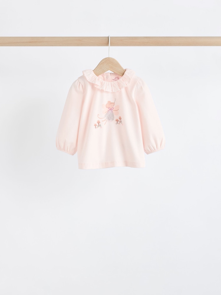 Rose/Vert/Blanc Fleuri Fairy - Ensemble 6 pièces haut à manches longues et legging bébé (0mois-3ans) - Image 3 of 17