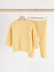 Yellow Knitted Baby Jumper & Leggings Set (0mths-2yrs) - Image 2 of 12