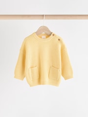 Yellow Knitted Baby Jumper & Leggings Set (0mths-2yrs) - Image 3 of 12