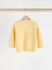 Yellow Knitted Baby Jumper & Leggings Set (0mths-2yrs) - Image 5 of 12