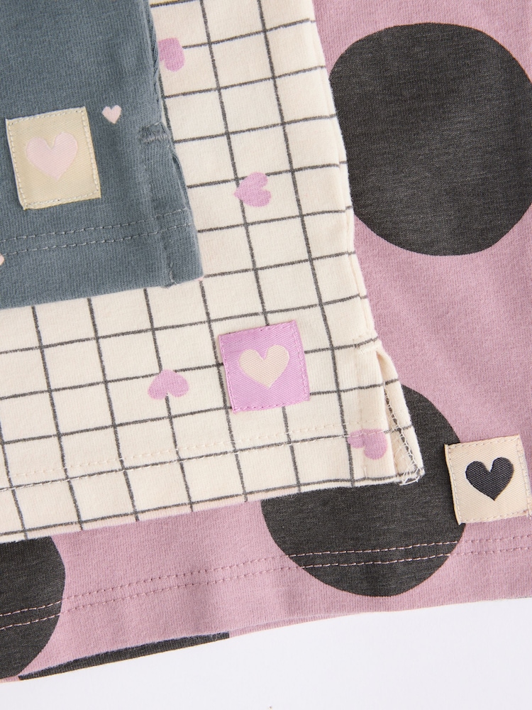 Rose/Noir - Ensemble 6 pièces haut à manches longues et legging bébé (0mois-3ans) - Image 13 of 14