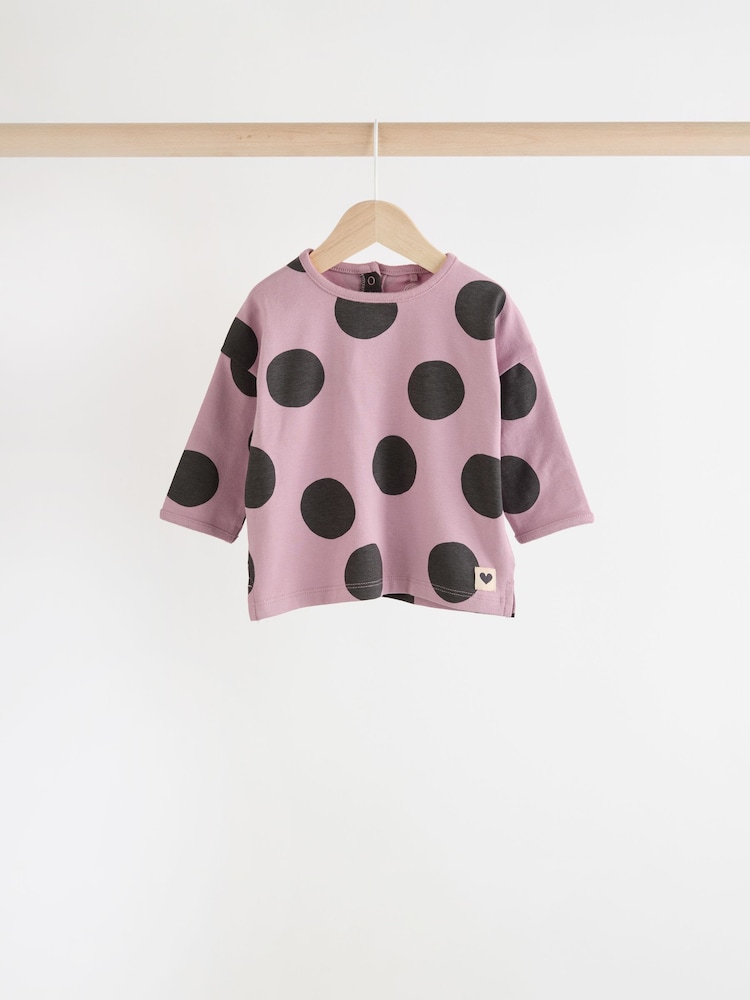 Rose/Noir - Ensemble 6 pièces haut à manches longues et legging bébé (0mois-3ans) - Image 7 of 14