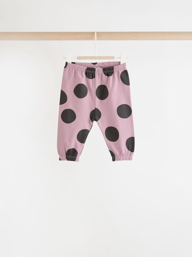 Rose/Noir - Ensemble 6 pièces haut à manches longues et legging bébé (0mois-3ans) - Image 8 of 14