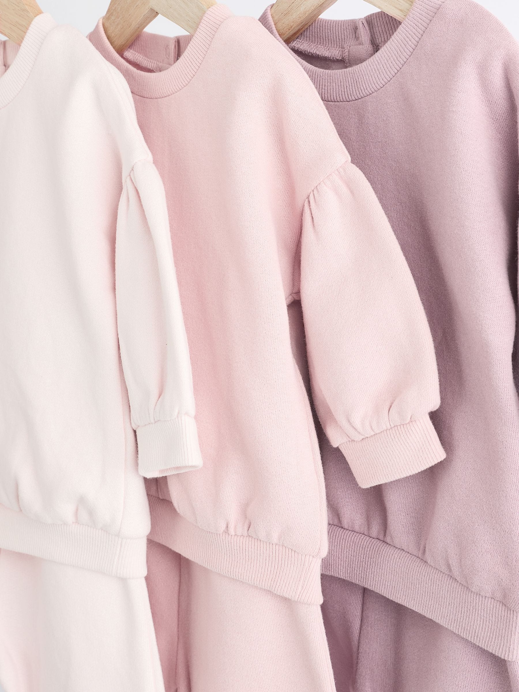 Buy Pink/Cream Baby Sweatshirt & Joggers Set 6 Pack from