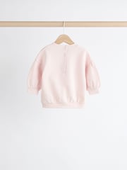 Pink/ Cream Baby Sweatshirt & Joggers 6 Piece Set (0mths-2yrs) - Image 4 of 15