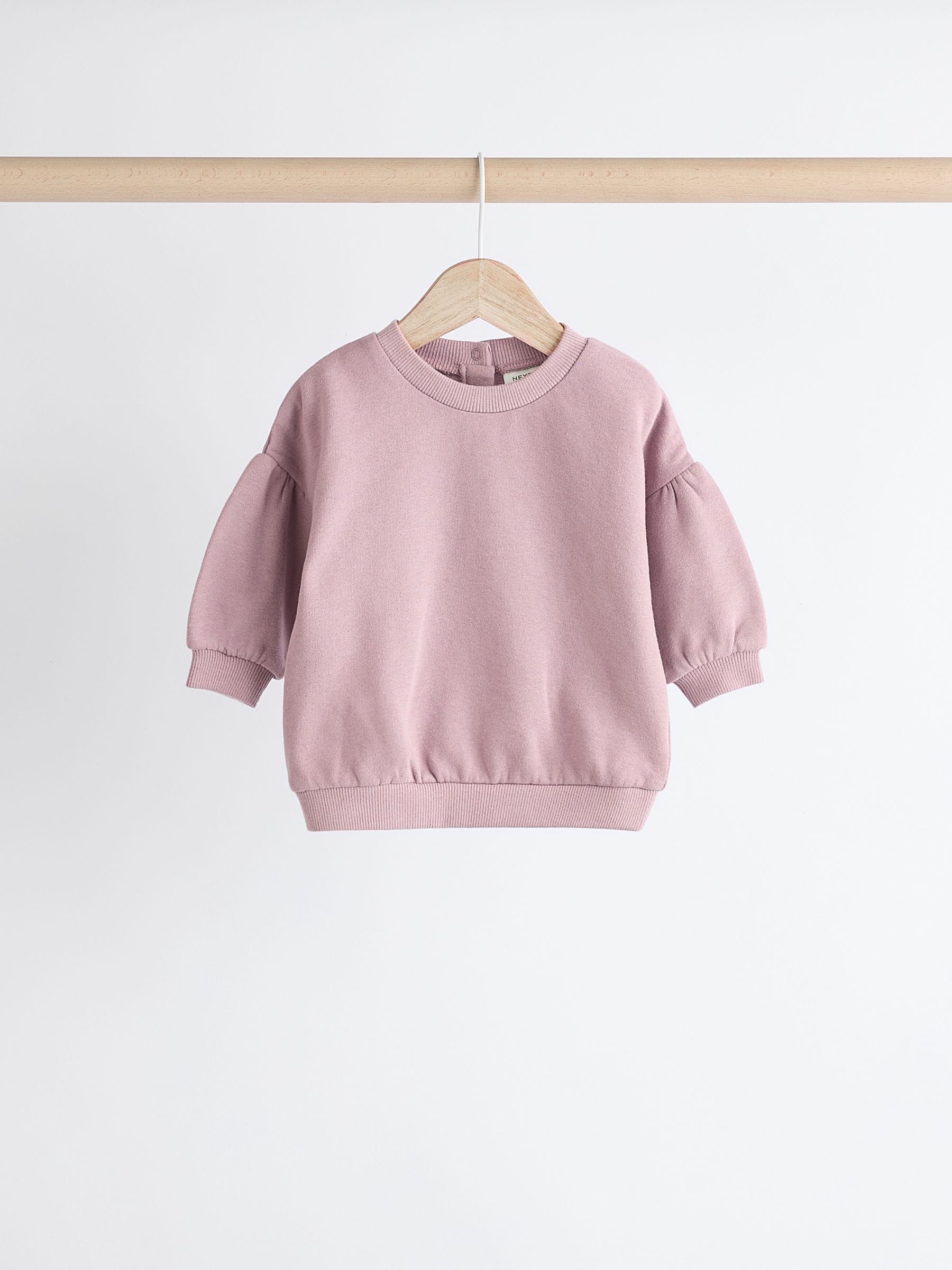 Buy Pink/ Cream Baby Sweatshirt & Joggers 6 Piece Set (0mths