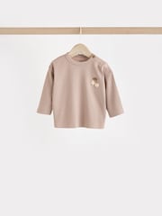 Chocolate Brown/ Mauve Purple Baby Long Sleeve T-Shirts and Leggings 6 Piece Set - Image 7 of 18