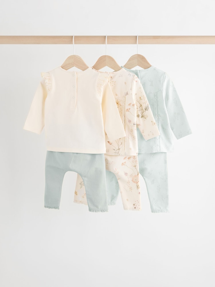 Canard vert/blanc - Ensemble 6 pièces haut à manches longues et legging bébé (0mois-3ans) - Image 8 of 14