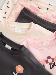 Black/Pink Sweat Top and Leggings 3 Pack Set - Image 5 of 8
