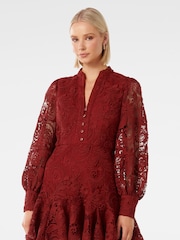 Forever New Red Iris Lace Mini Dress - Image 2 of 5
