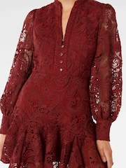 Forever New Red Iris Lace Mini Dress - Image 3 of 5