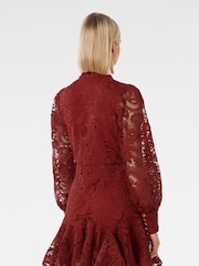 Forever New Red Iris Lace Mini Dress - Image 5 of 5