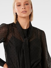 Forever New Black Vienna Organza Blouse - Image 5 of 5