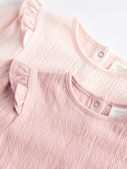 Rose/Crème - Lot de bodys froissés à manches longues pour bébés 2 - Image 9 de 9