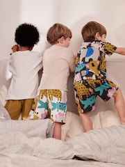 Pink/Green Animal Oversized Short Sleeve 3 Pack Pyjama Set (9mths-12yrs) - Image 3 of 5