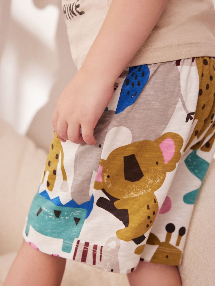 Pink/Green Animal Oversized Short Sleeve 3 Pack Pyjama Set (9mths-12yrs) - Image 5 of 5